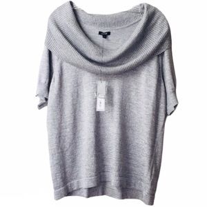Apt.9 Short Sleeve Cowl Neck Gray/Silver 0X - NWT